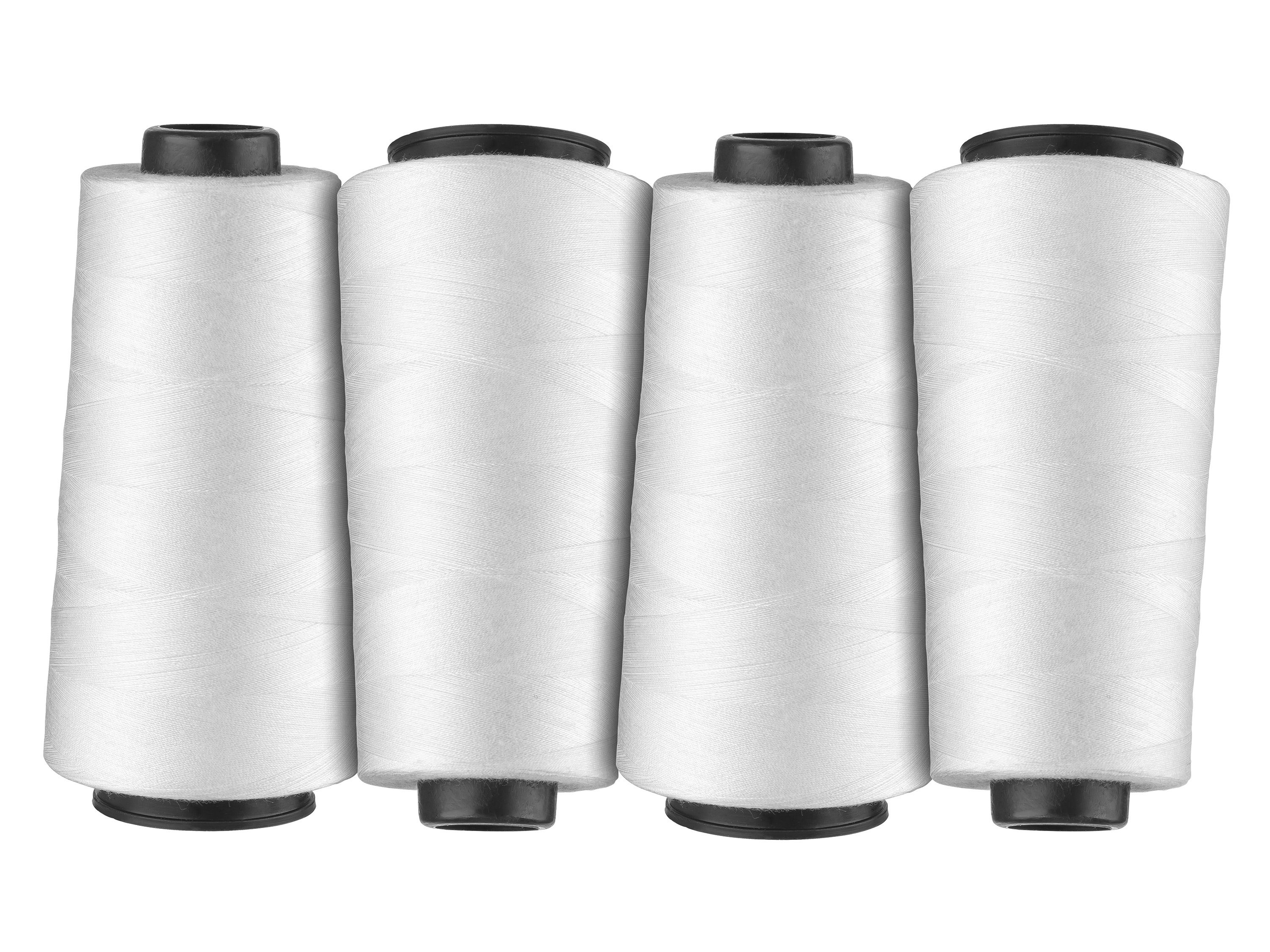 crelando® Nici do szycia overlock, 2500 m, 4 szt. (Biały) miniaturka