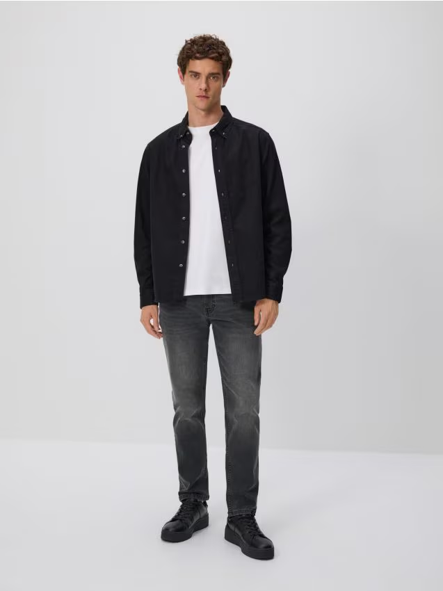 Reserved - Jeansy slim fit - szary