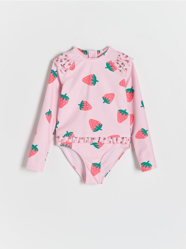 Reserved - Dwuczęściowy strój kąpielowy - pastelowy róż miniaturka