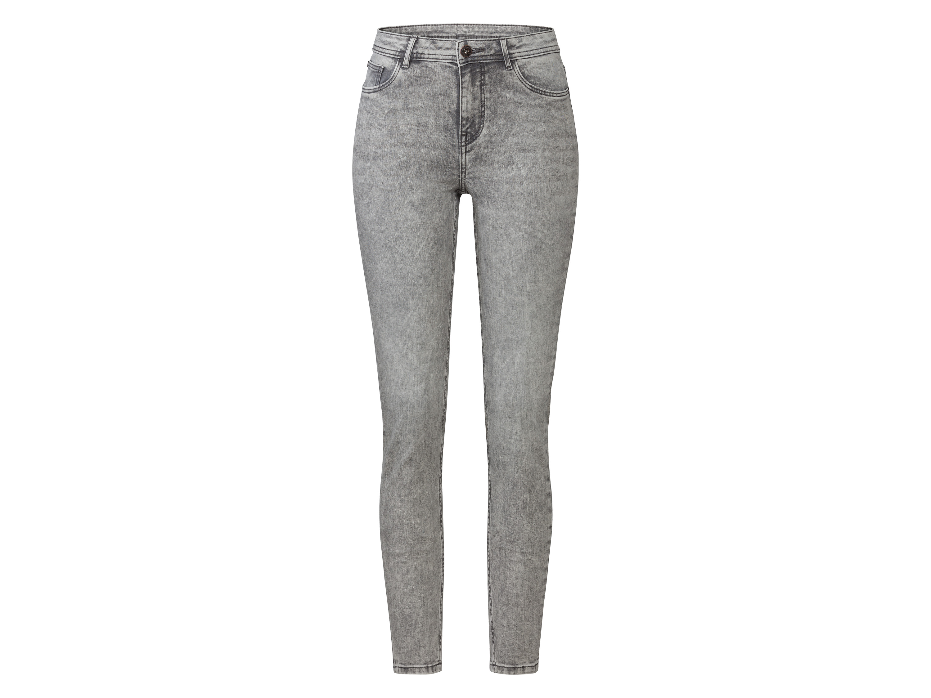 esmara® Jeansy damskie super skinny fit (Jasnoszary, 40, niska sylwetka)