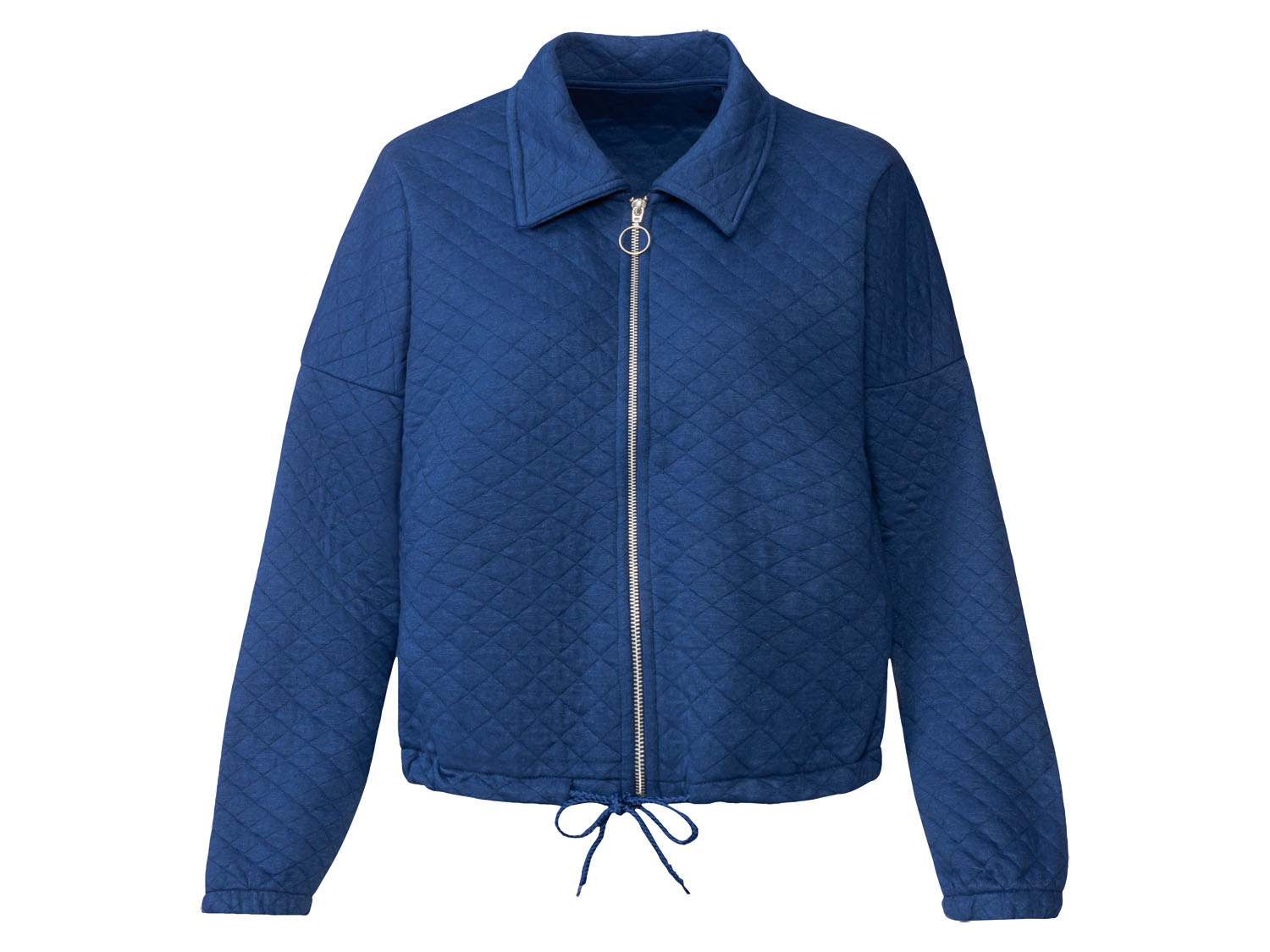 esmara® Bluza damska z wiązaniem u dołu (Niebieski, L (44/46))