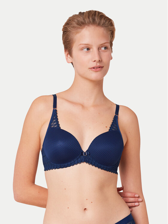 Triumph Biustonosz z fiszbiną Aura Spotlight 10216459 Niebieski