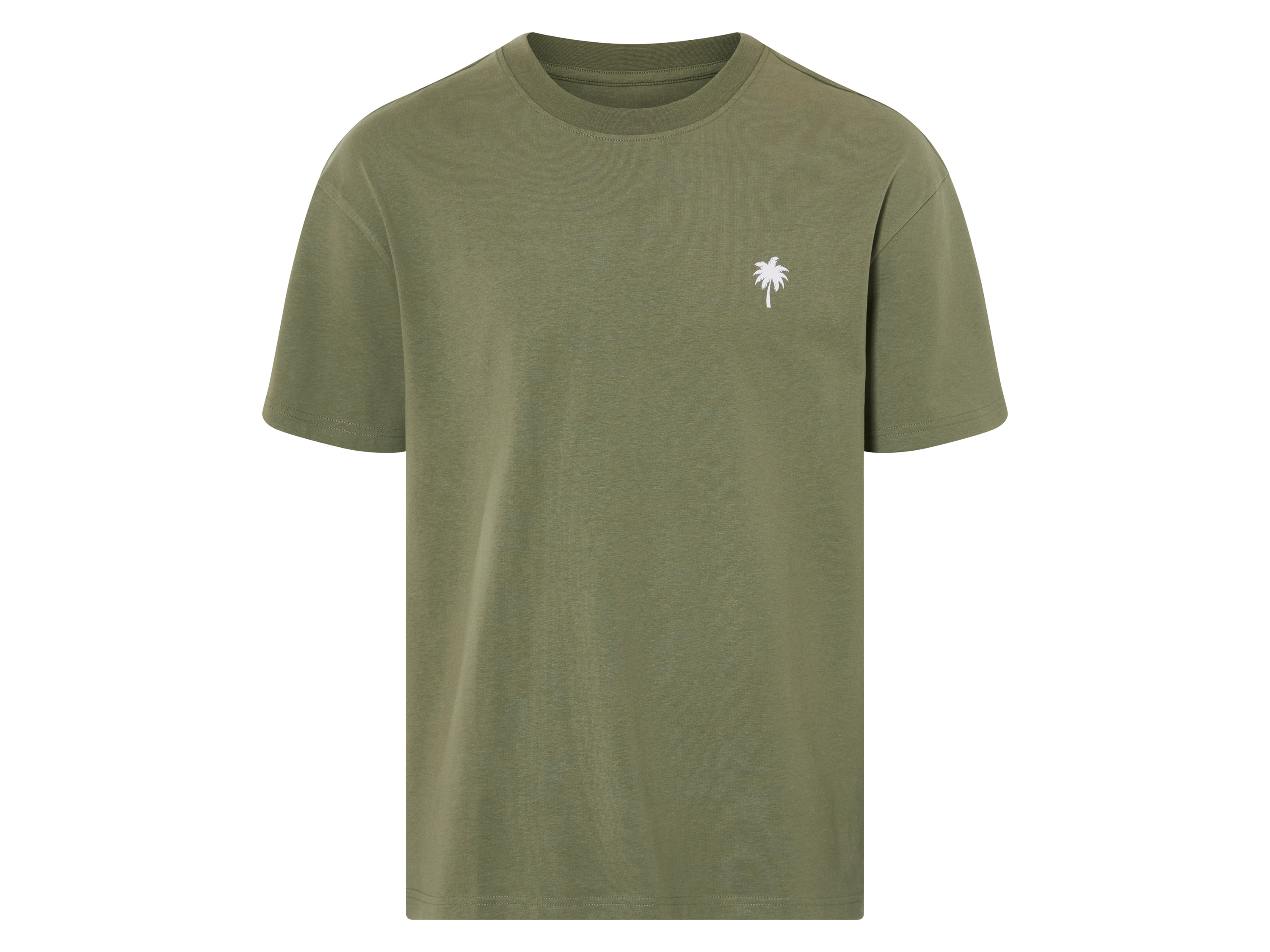 LIVERGY® T-shirt oversize męski z bawełny (Khaki, S (44/46)) miniaturka