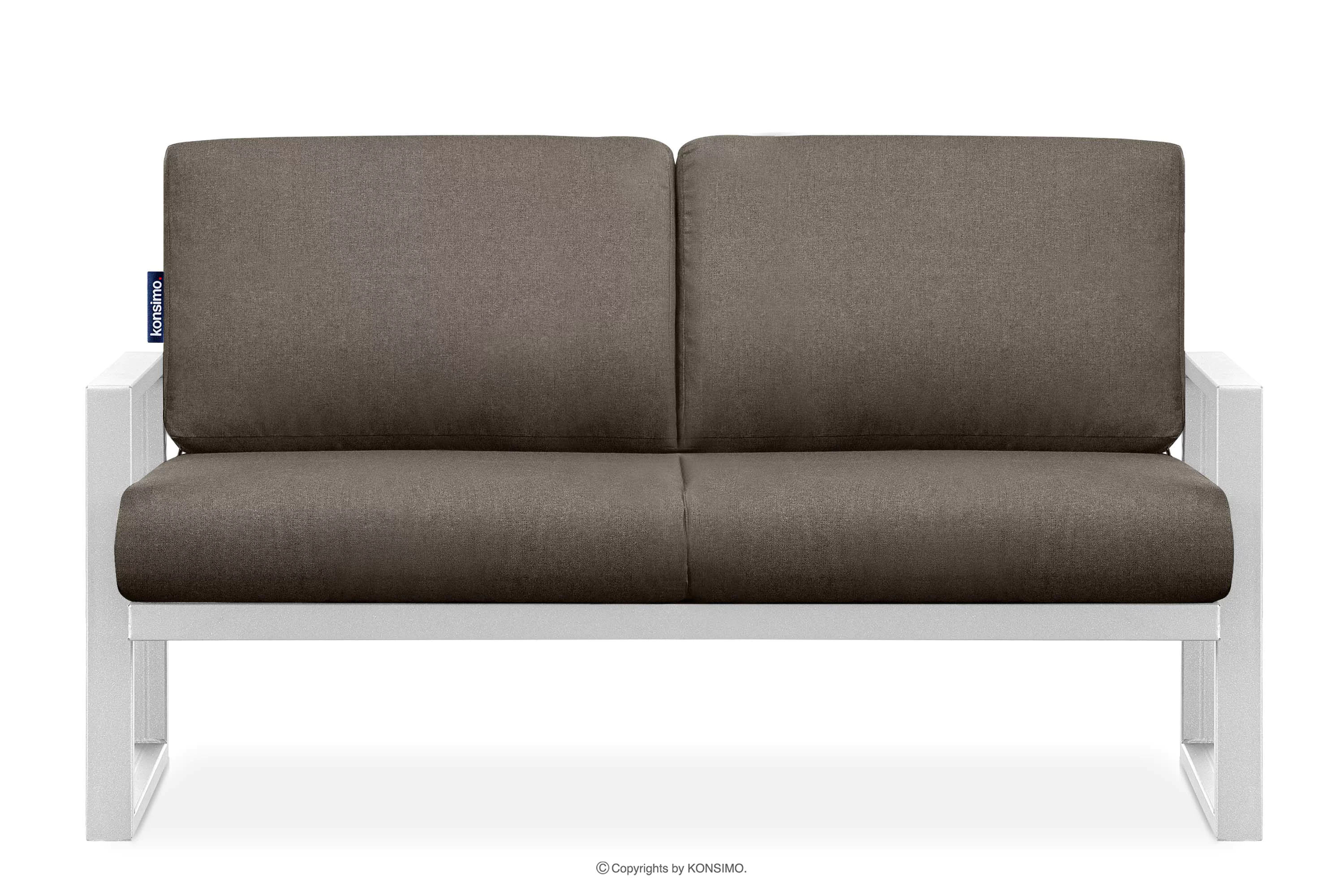 Sofa na taras ze stali w stylu loft biały FRENA