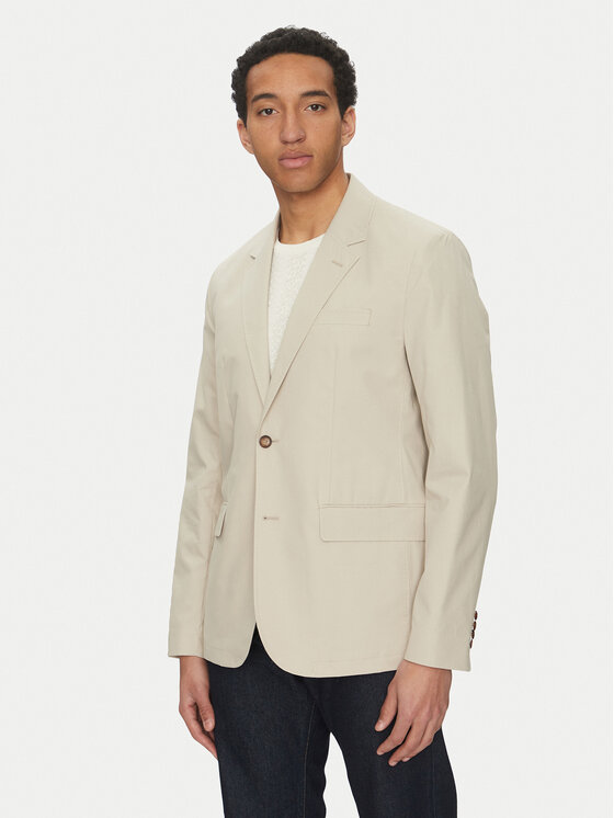 Michael Kors Marynarka CS5100THC2 Beżowy Slim Fit