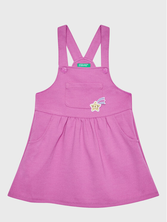 United Colors Of Benetton Sukienka codzienna 4LAAGV00H Fioletowy Regular Fit