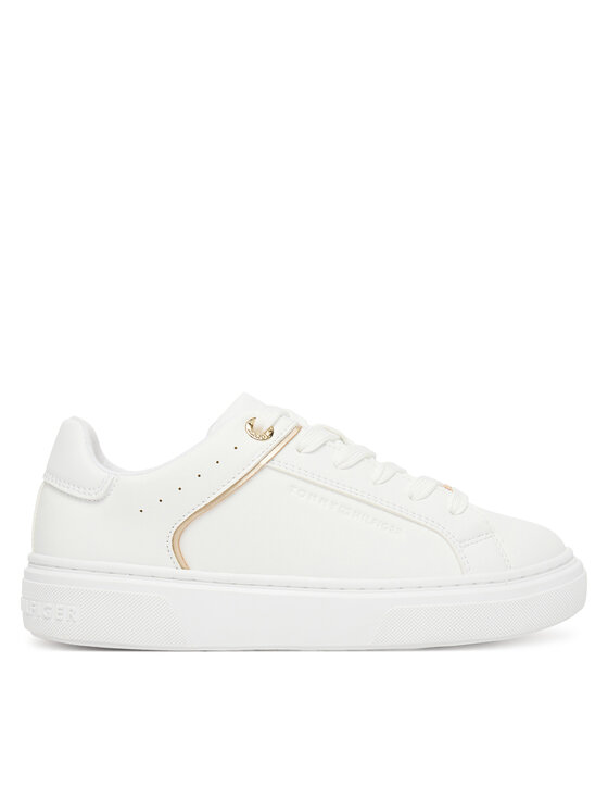 Tommy Hilfiger Sneakersy Low Cut Lace Up Sneaker T3A9-33982-1355 D Biały