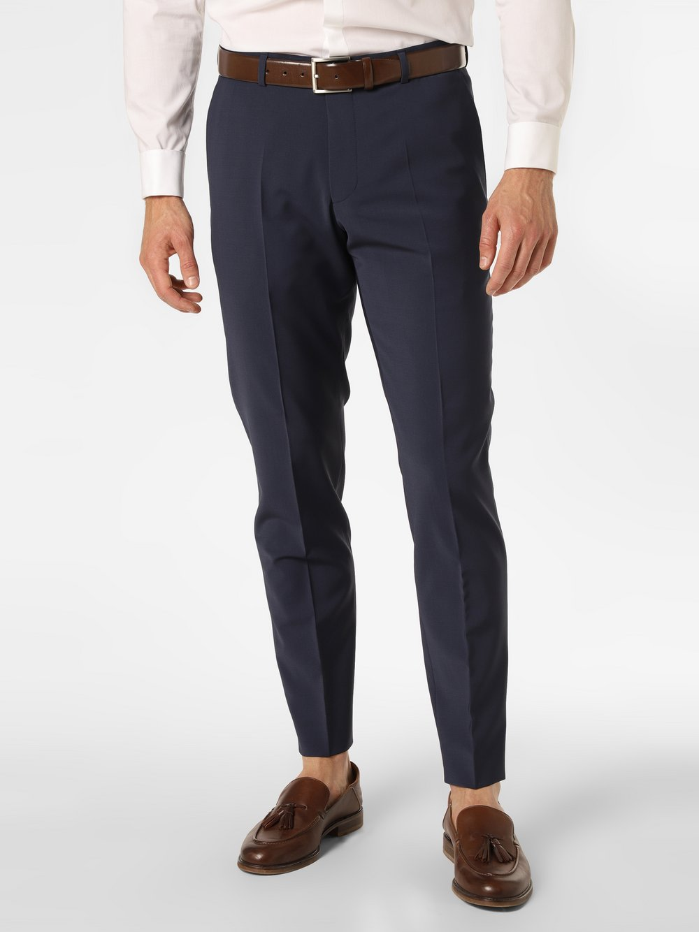 Strellson Męskie spodnie od garnituru modułowego Mężczyźni Super Slim Fit Sztuczne włókno niebieski, 54