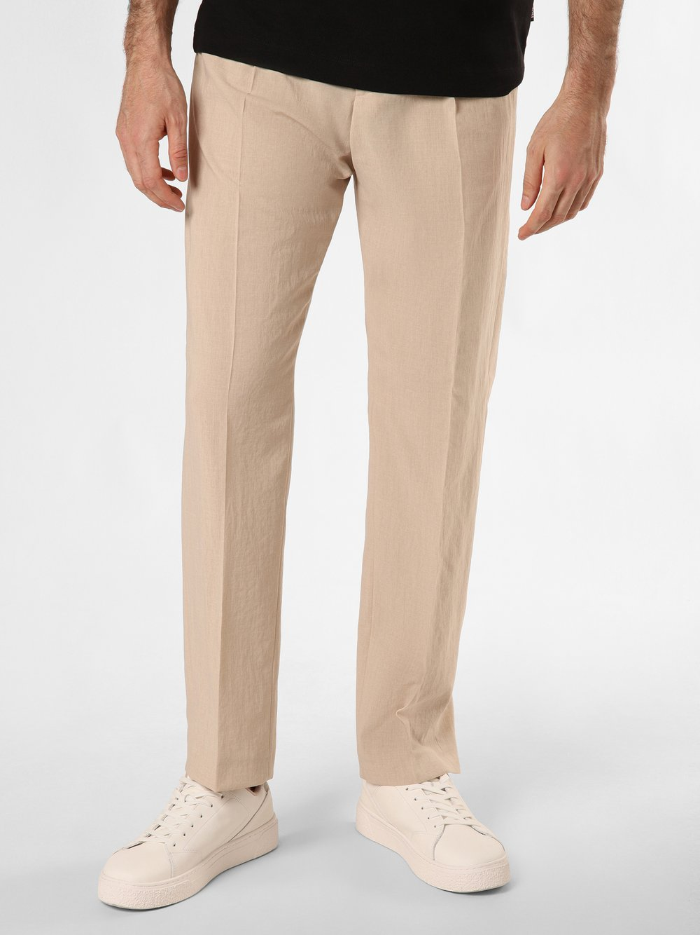 HUGO Spodnie - Teagan242X_WG Mężczyźni Modern Fit beżowy, 98
