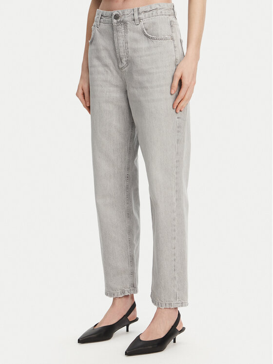Marella Jeansy Tomboy 2513181044 Szary Straight Fit