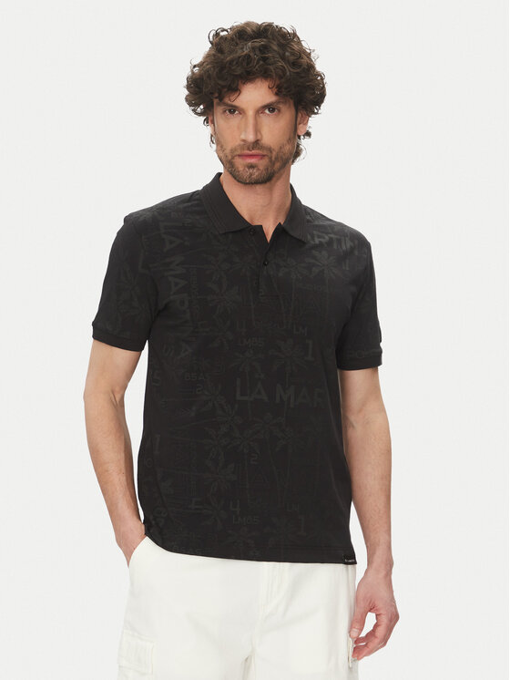 La Martina Polo Allen MAP010 JS402 Czarny Regular Fit
