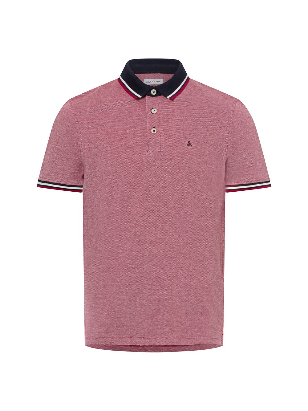 Jack & Jones Męska koszulka polo Mężczyźni Bawełna czerwony, L