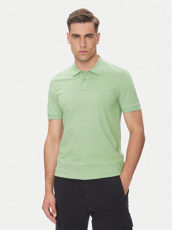BOSS Polo Passenger 50507803 Zielony Slim Fit