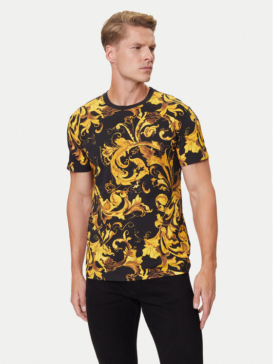Versace Jeans Couture T-Shirt 79GAH6S0 JS515 Czarny Regular Fit