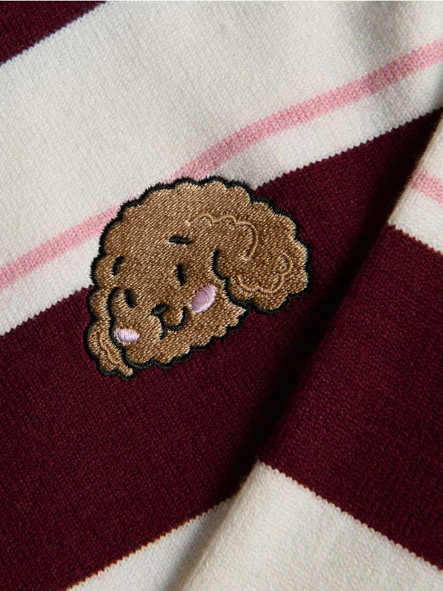 Reserved - Sweter polo w paski Boffie & Poko - wielobarwny
