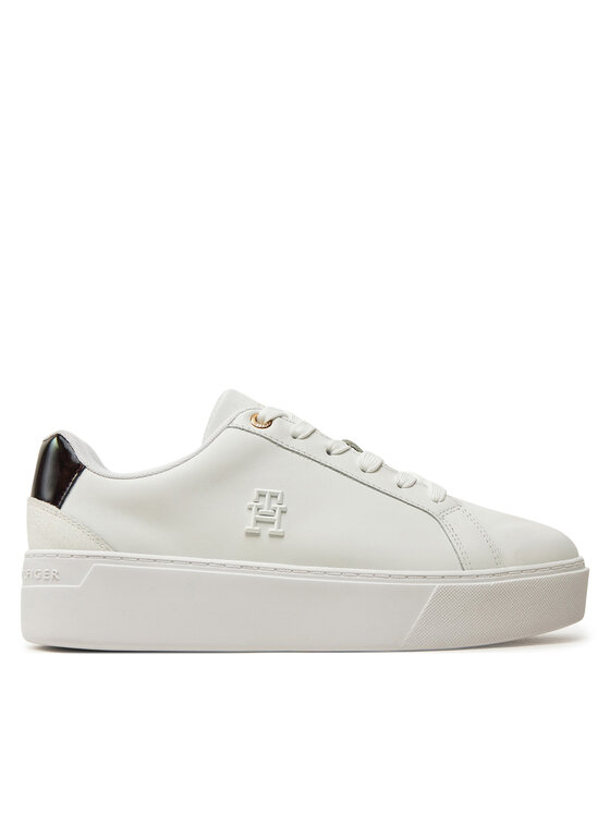 Tommy Hilfiger Sneakersy Th Platform Court Sneaker FW0FW08614 Biały