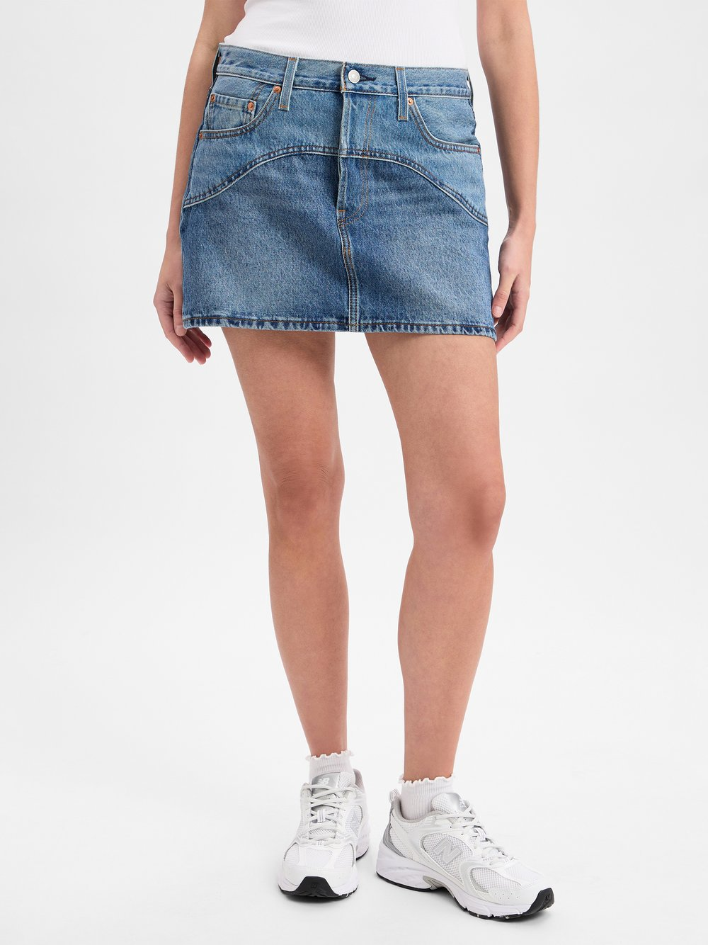 Levi's Dżinsowa spódniczka mini damska - Icon Skirt Kobiety Bawełna niebieski, 28