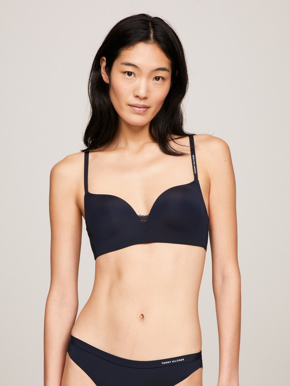 Tommy Hilfiger Damski biustonosz Kobiety Sztuczne włókno niebieski, 85C