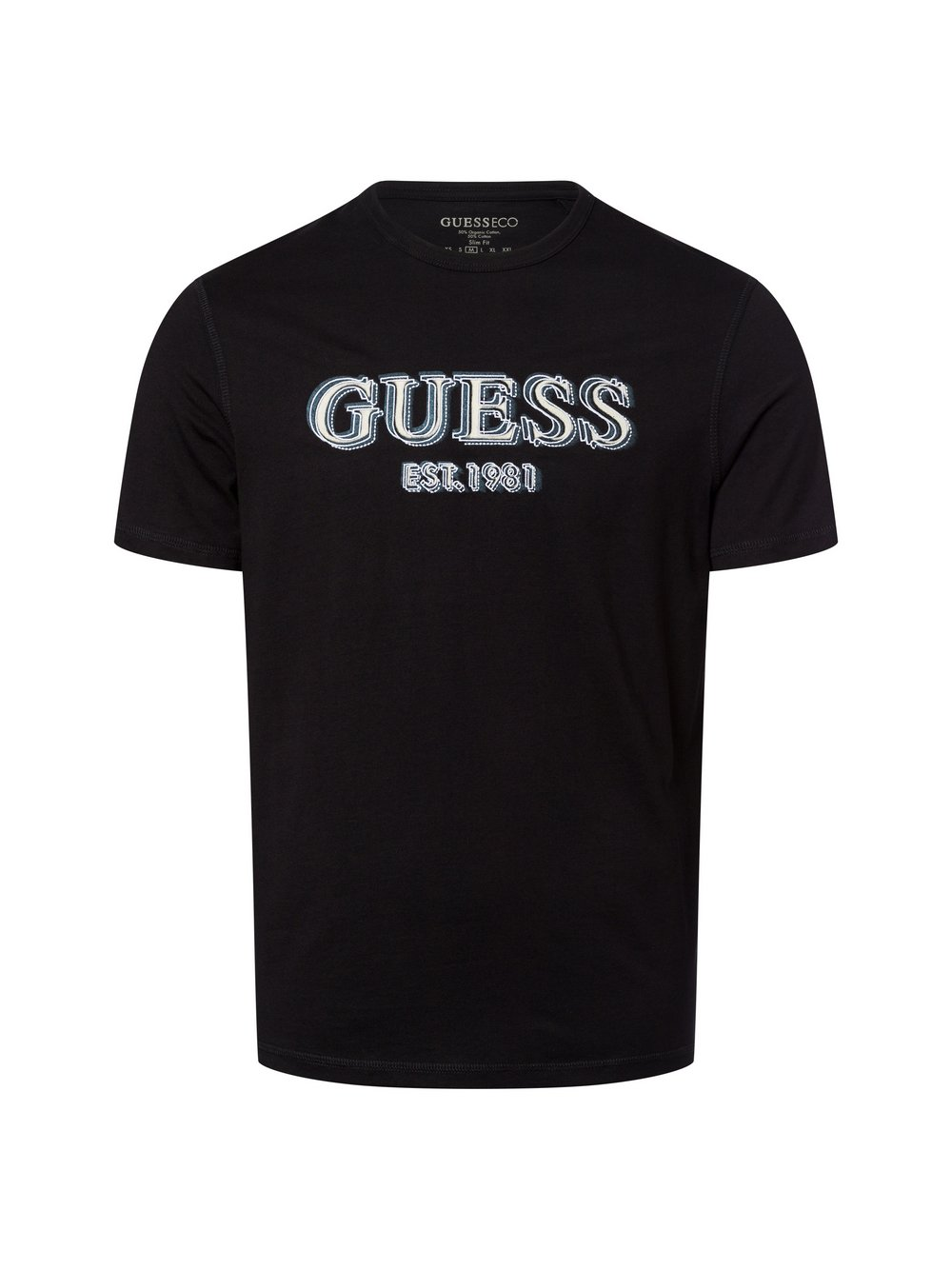 GUESS Koszulka damska Kobiety Bawełna czarny, XL