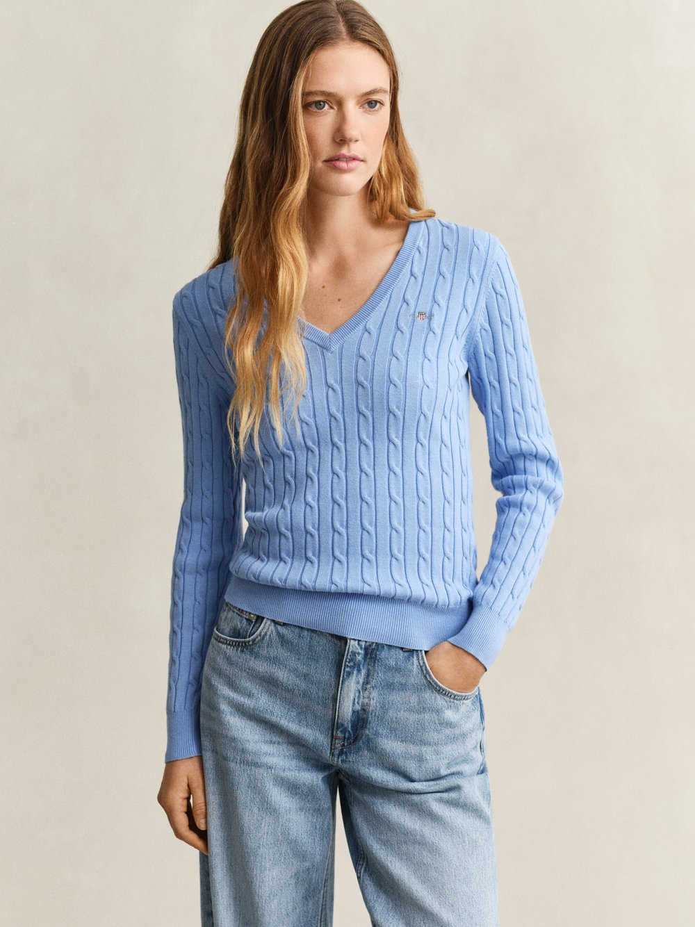 Gant Sweter damski Kobiety Bawełna niebieski, S