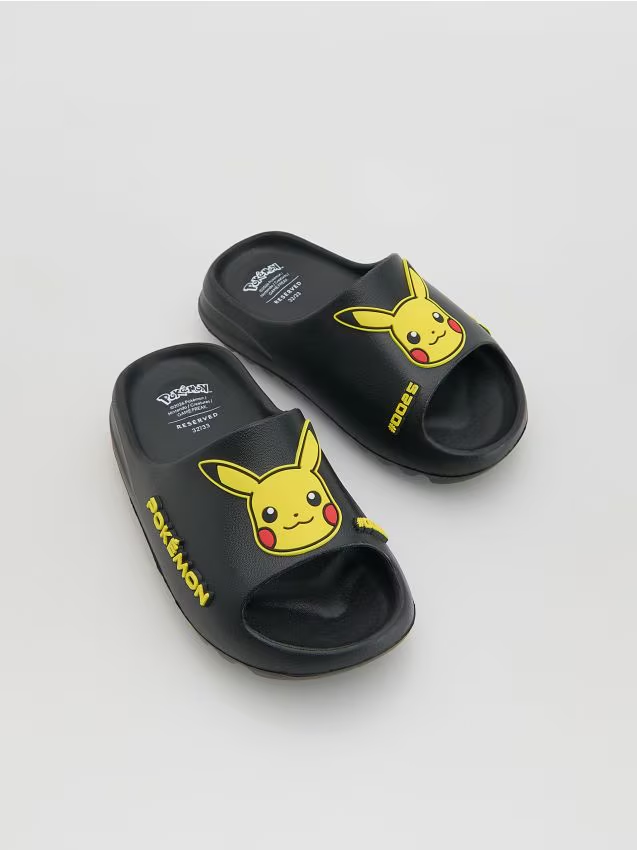 Reserved - Klapki Pokémon - czarny
