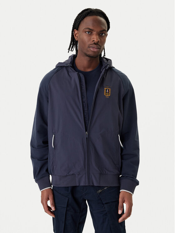 Aeronautica Militare Kurtka przejściowa 261AF0519UCT04291 Granatowy Regular Fit