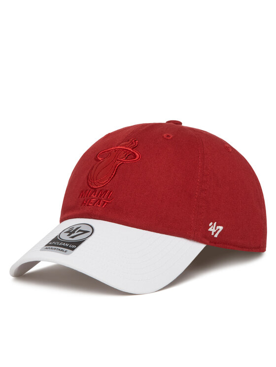 47 Brand Czapka z daszkiem NBA Miami Heat '47 x Tommy Hilfiger Courtside '47 Clean Up THCCU236GWL Czerwony