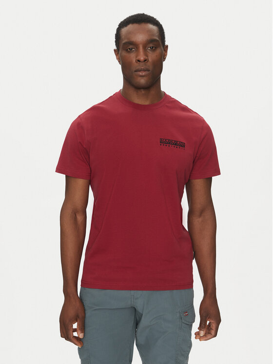 Napapijri T-Shirt S-Vignoni NP0A4ILX Czerwony Regular Fit