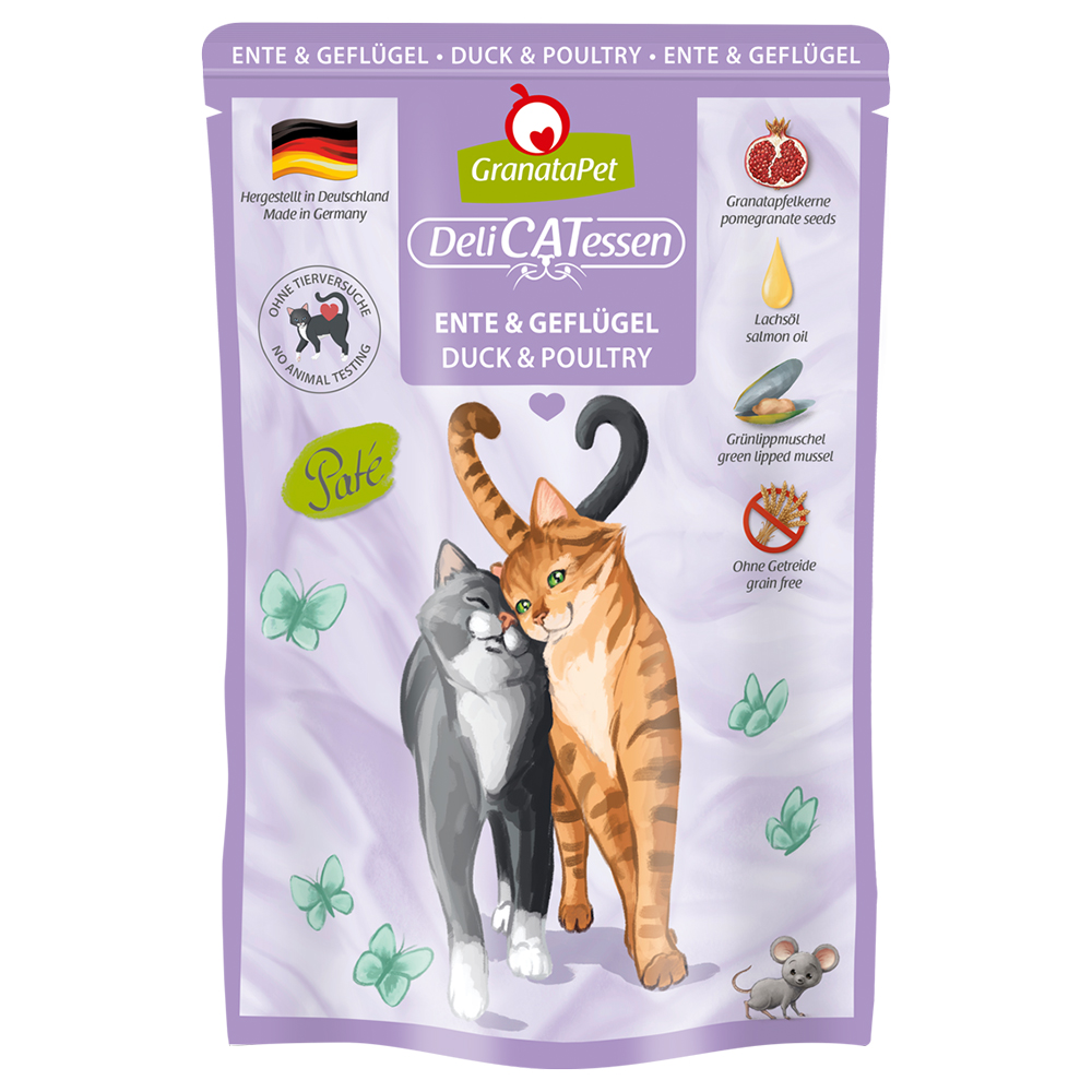 GranataPet DeliCatessen, 12 x 85 g - Kaczka z drobiem