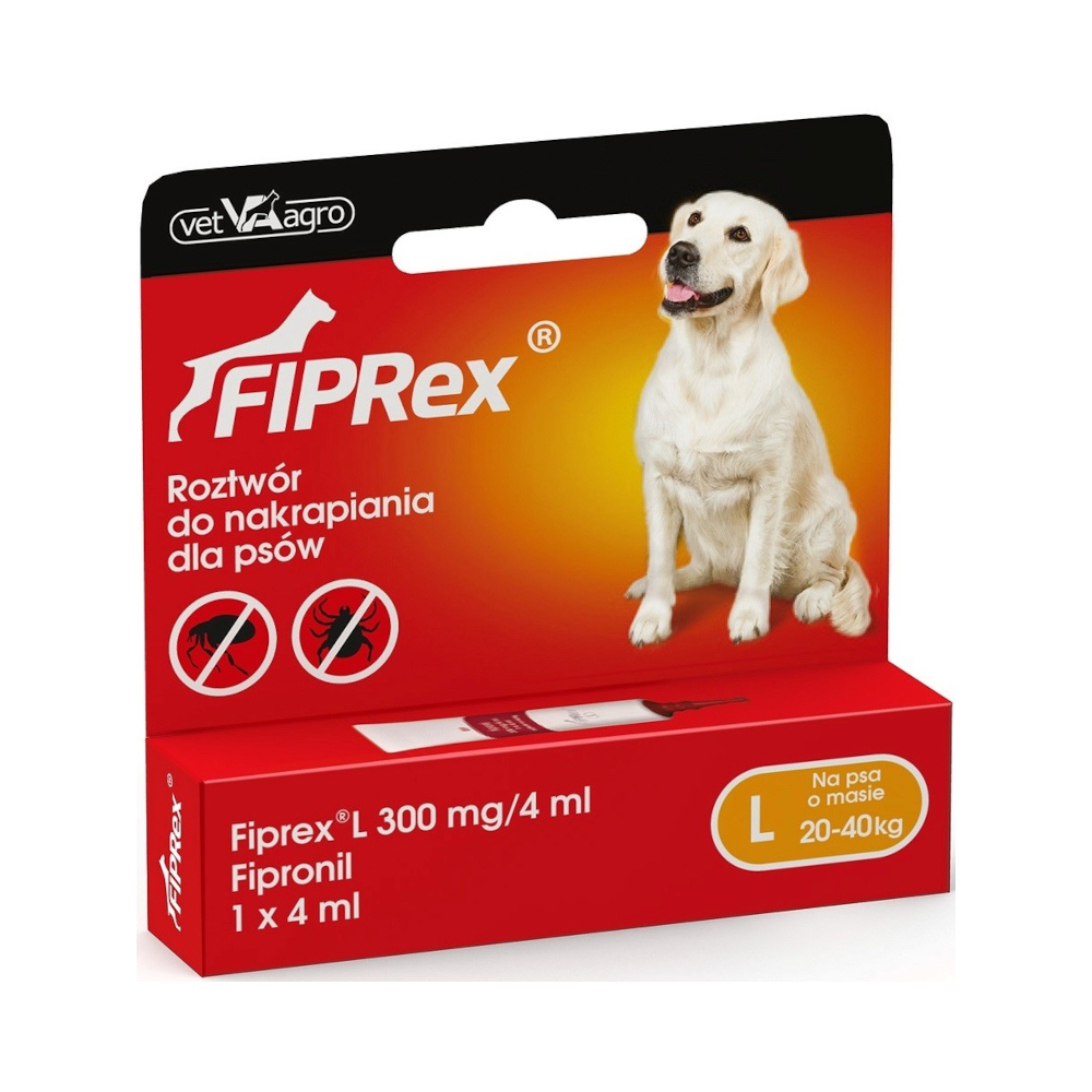 Fiprex Spot-on solution dla psów - L: 20-40 kg (1 pipeta x 4 ml) miniaturka