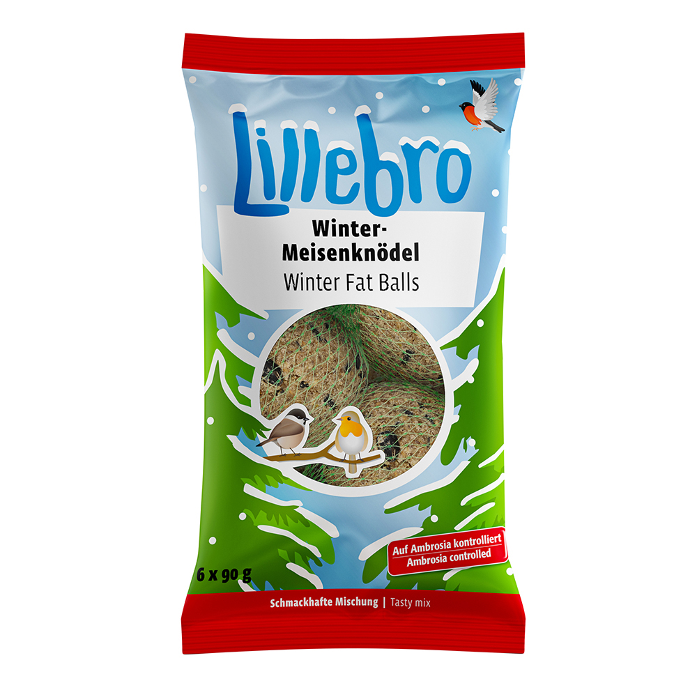 Lillebro Winter, kule tłuszczowe dla dzikich ptaków - 6 x 90 g miniaturka