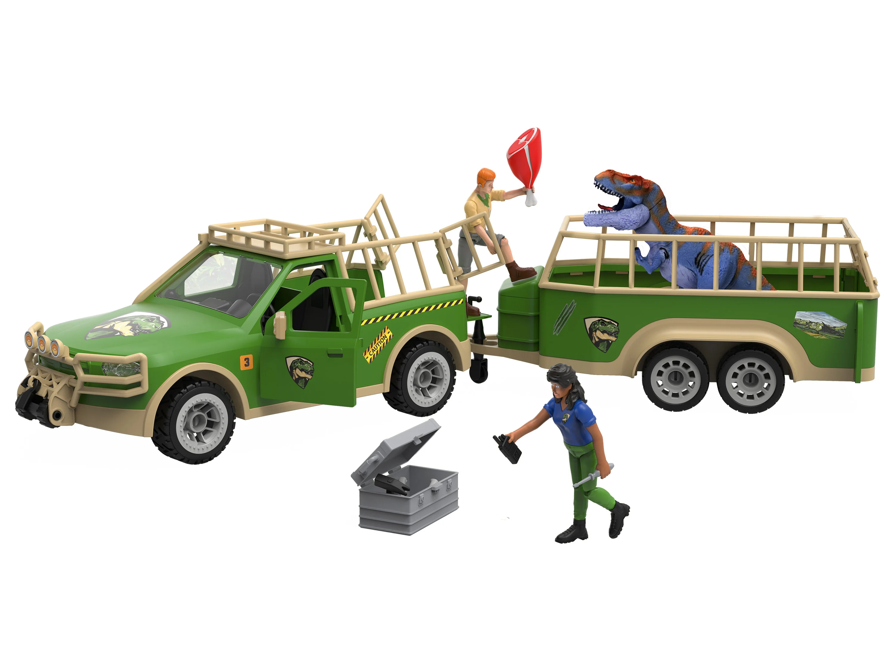Playtive Zestaw L Samochód z przyczepą Animal Adventures  (Pojazd terenowy z przyczepą)
