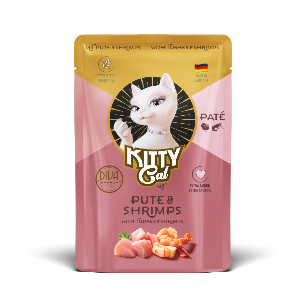 Korzystny pakiet KITTY Cat Paté 24 x 85 g - Indyk i krewetki