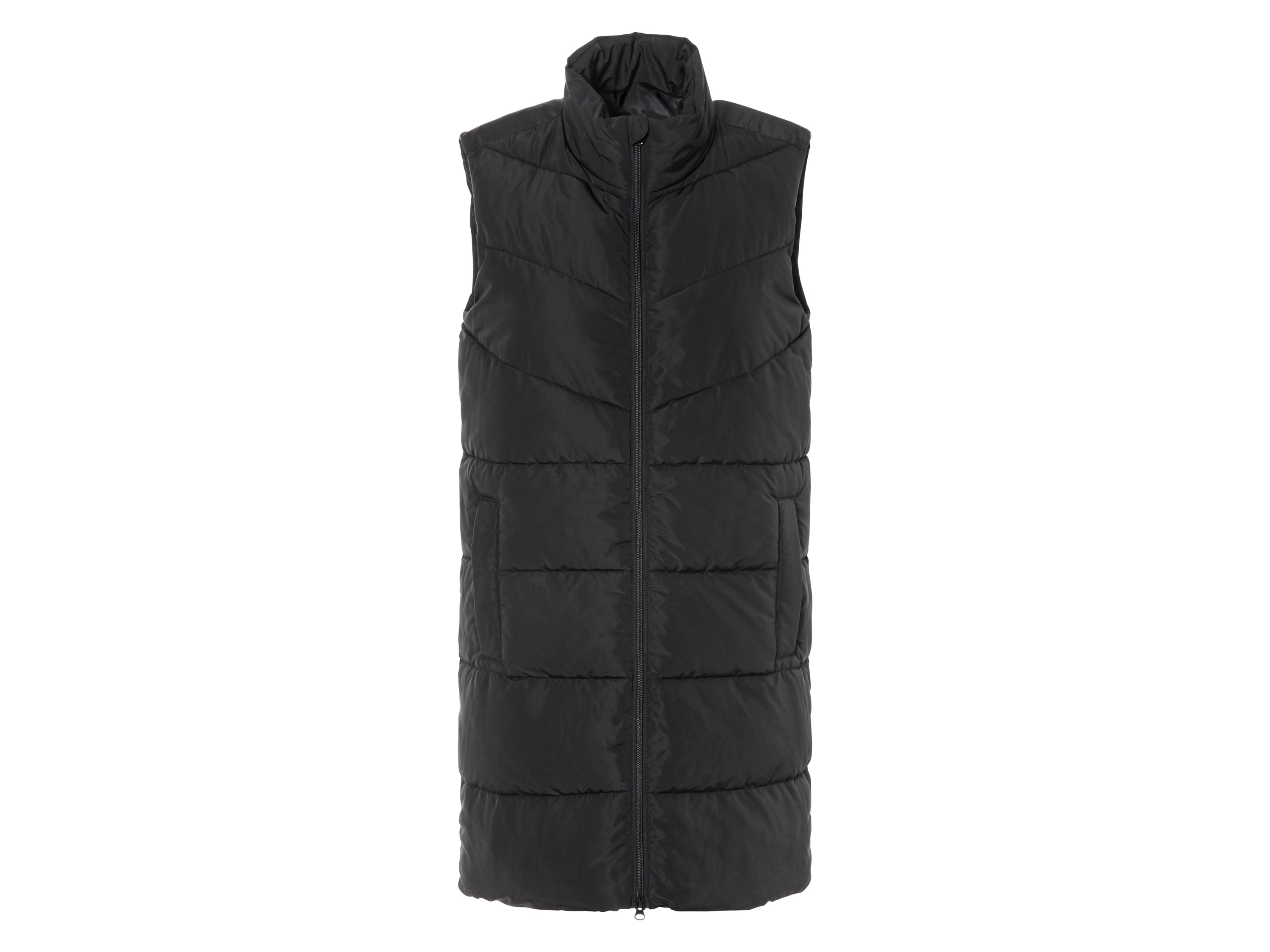 esmara® Długa kamizelka damska ze stójką (S (36/38), Czarny)