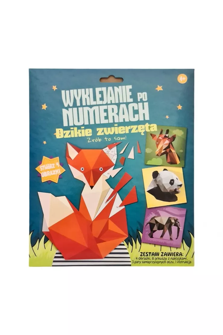 Przyklejanie po numerach. Lisek