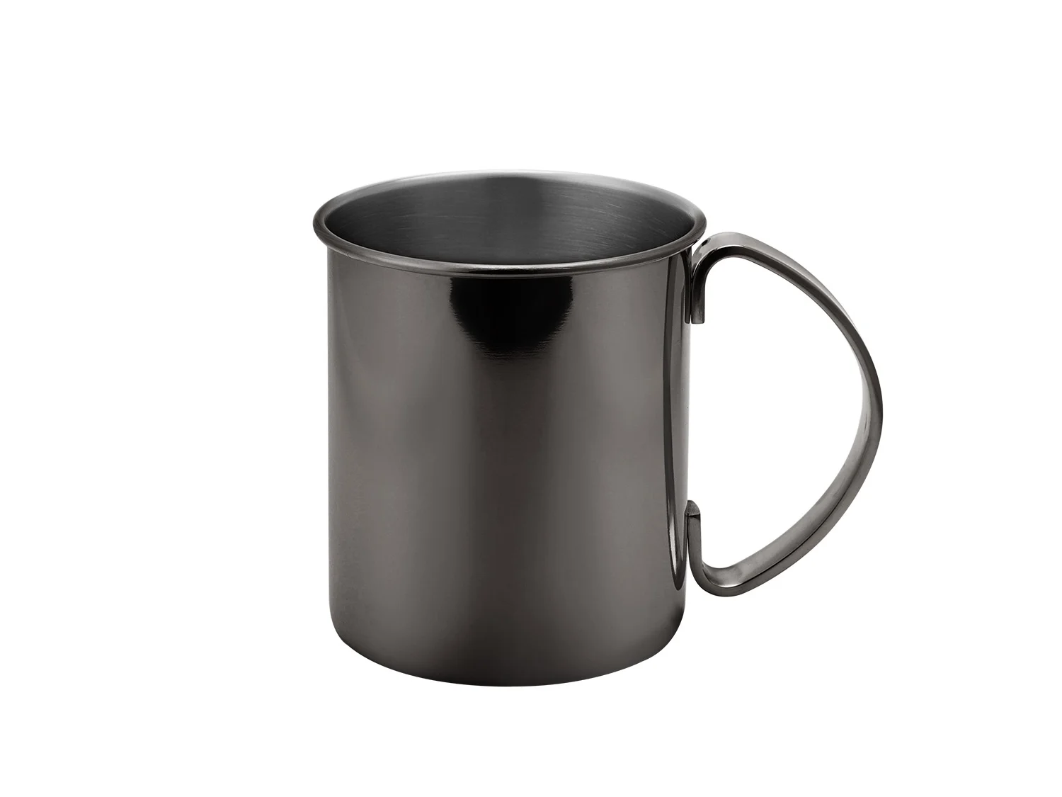 ECHTWERK Zestaw kubków do Moscow Mule ze stali nierdzewnej (2 elementy, 480 ml, Czarny)