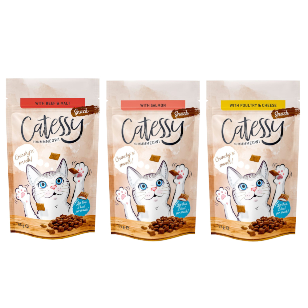 Mieszany pakiet próbny Catessy Chrupiący przysmak, 3 x 65 g - 3 różne smaki