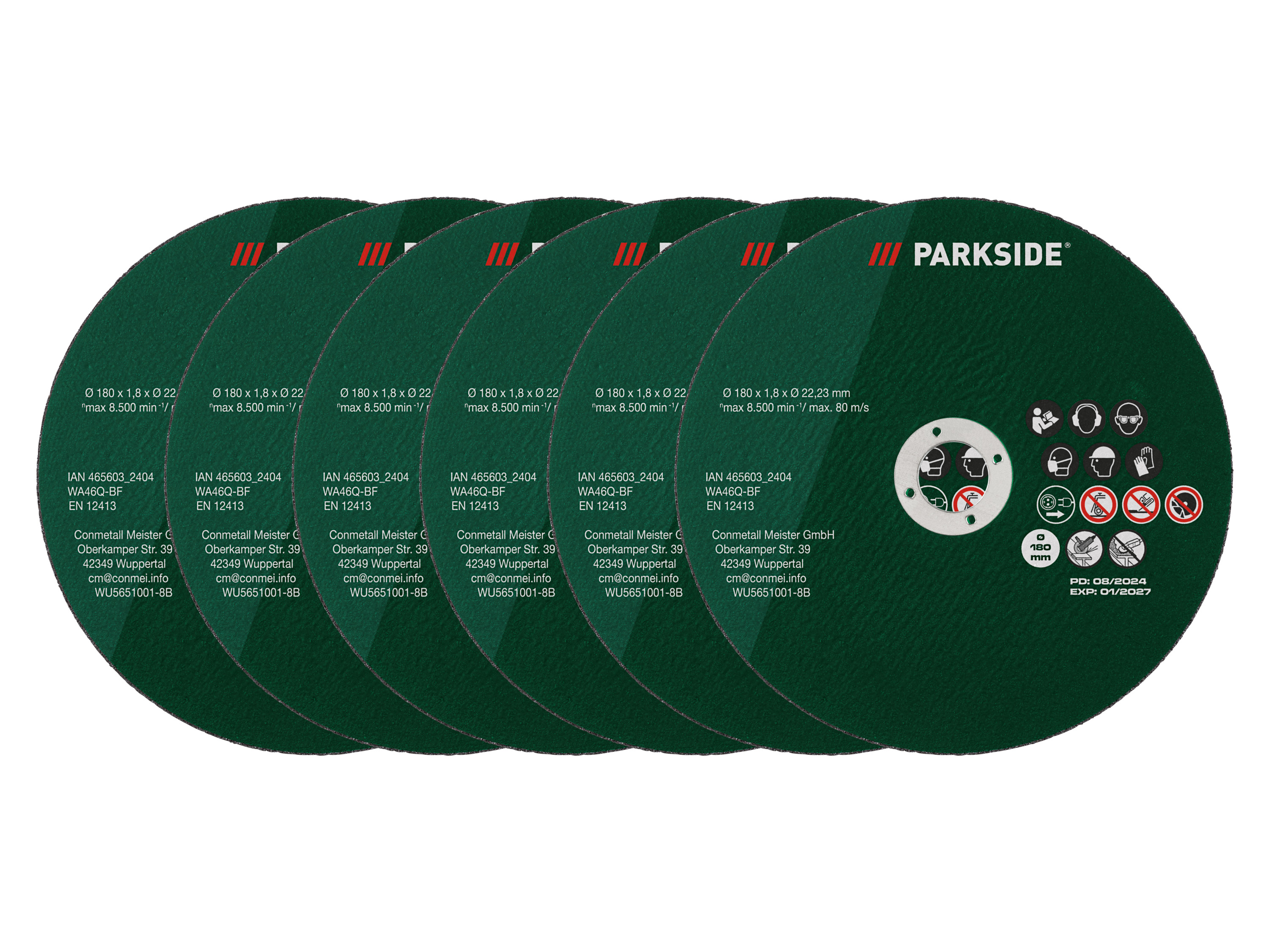 PARKSIDE® Tarcza do cięcia metalu lub stali nierdzewnej, 6 sztuk (Metal)