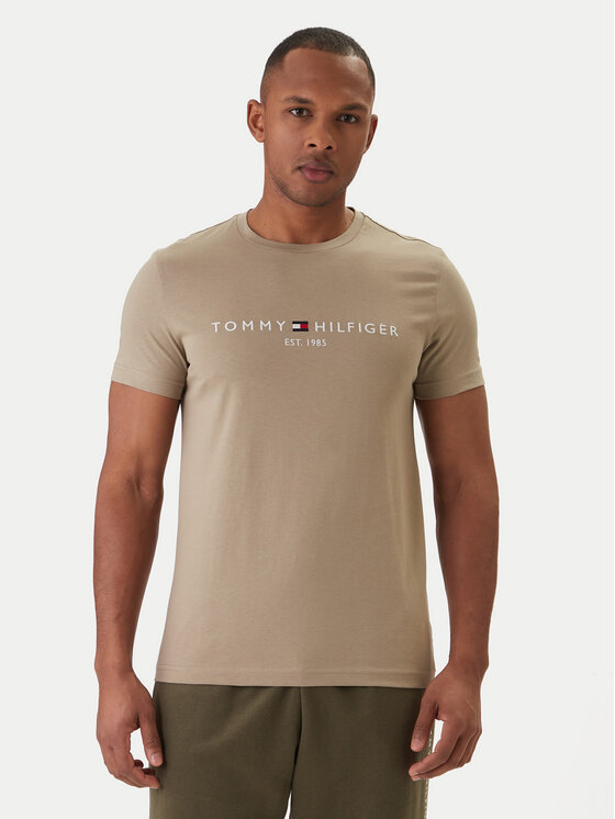 Tommy Hilfiger T-Shirt Logo MW0MW11797 Zielony Regular Fit
