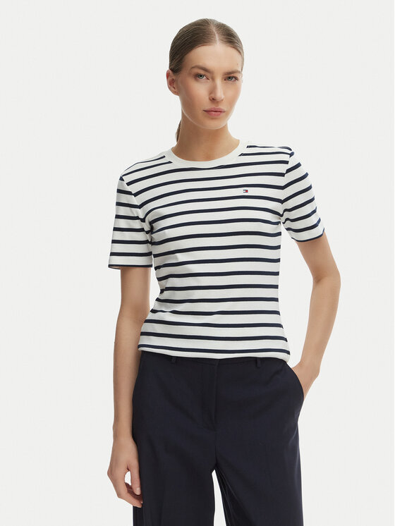 Tommy Hilfiger T-Shirt New Cody WW0WW40587 Biały Slim Fit