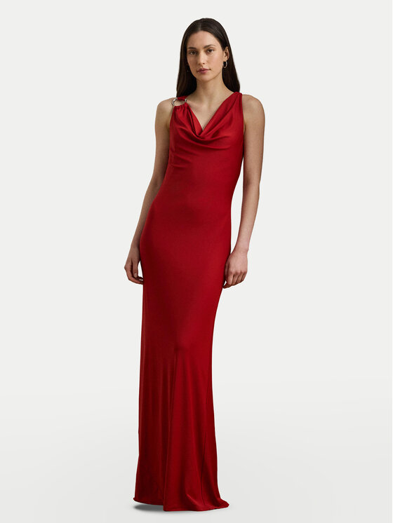 LAUREN RALPH LAUREN Sukienka wieczorowa 253971057002 Czerwony Slim Fit