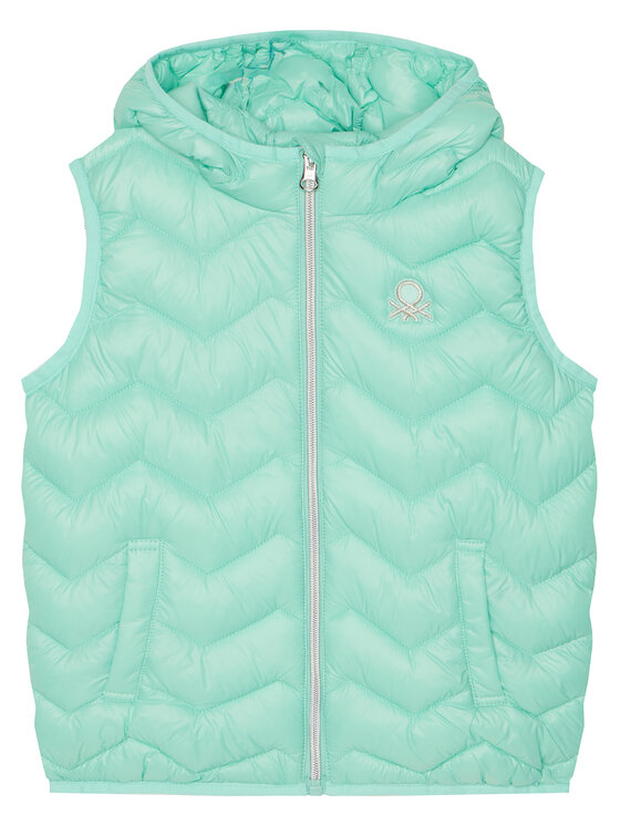 United Colors Of Benetton Kamizelka 21INCJ00Q Zielony Regular Fit