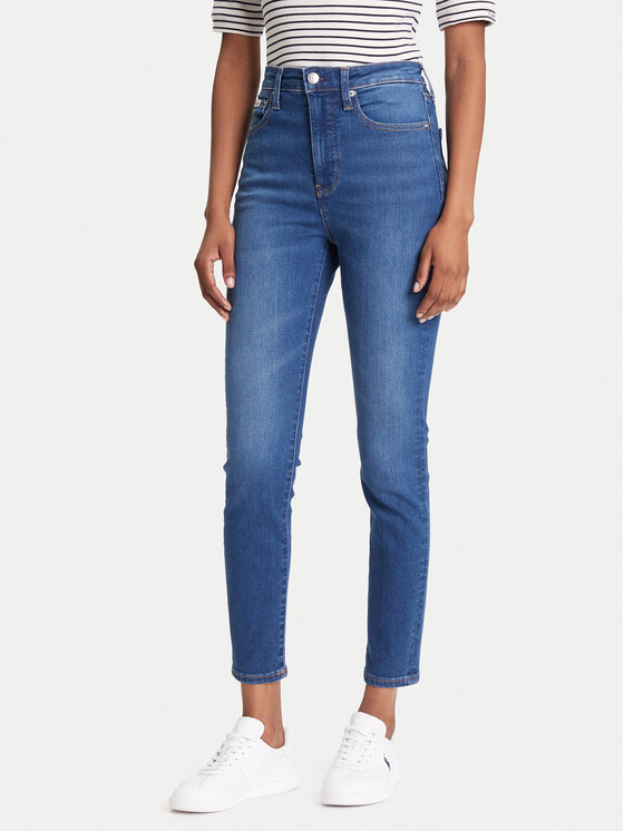 Calvin Klein Jeans Jeansy LV047B773G Granatowy Skinny Fit