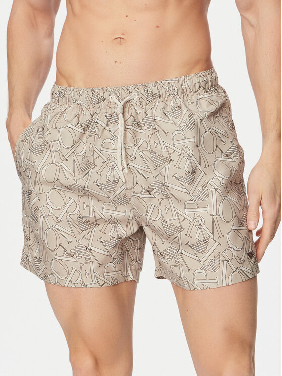 Emporio Armani Szorty kąpielowe EM000583 AF20440 F6056 Szary Regular Fit