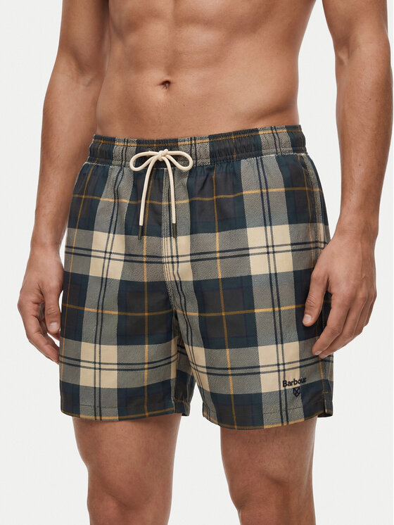 Barbour Szorty kąpielowe Staple MSW0065TN51 Zielony Regular Fit