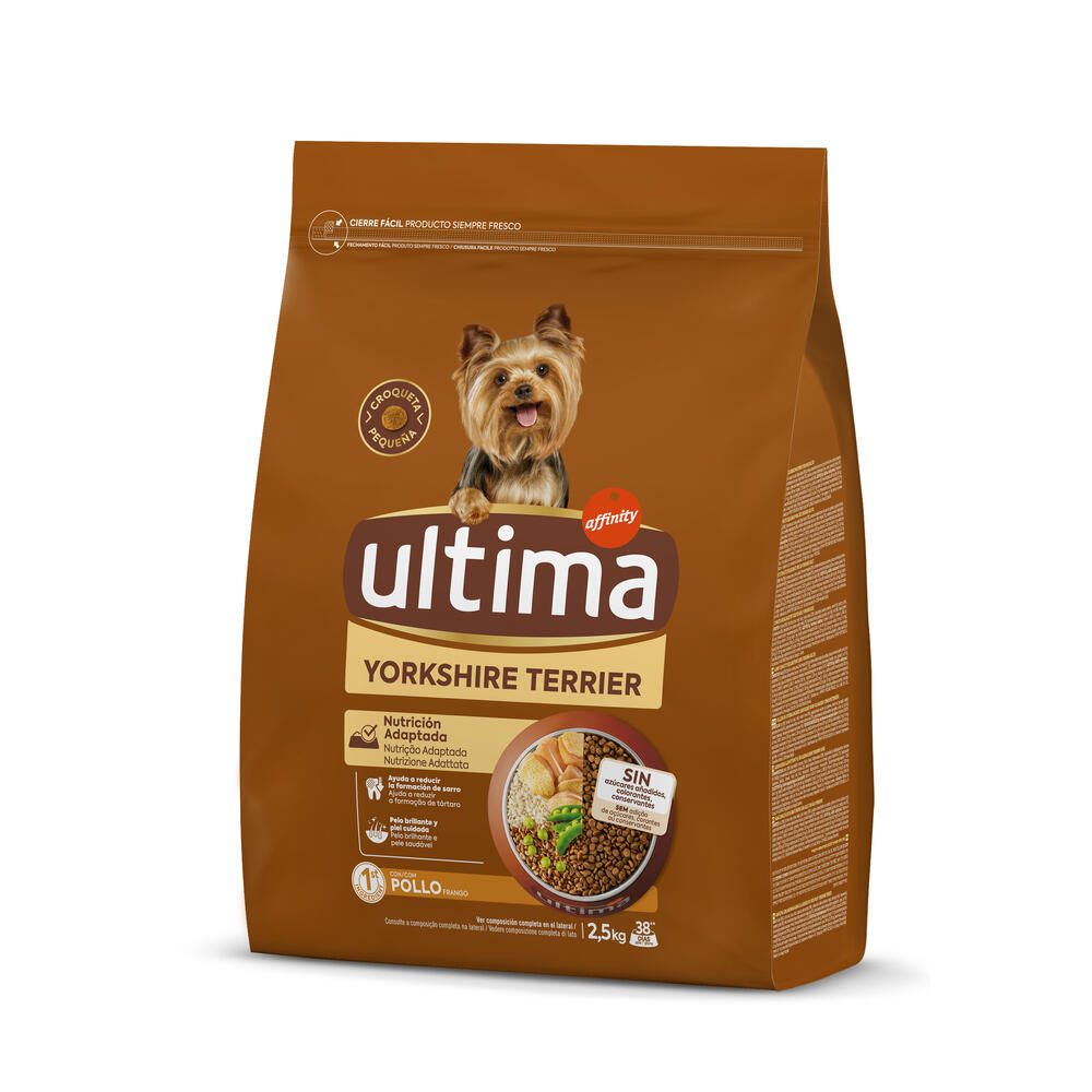 20% taniej! Ultima, 2 x 1,35 kg / 1,5 kg / 2,5 kg / 2,7 kg / 3 kg / 7 kg - Dog Yorkshire Terrier, kurczak, 2 x 2,5 kg