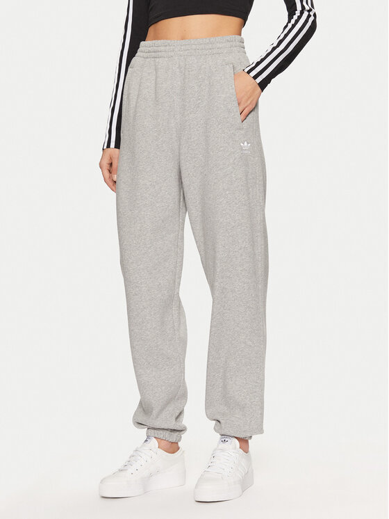 adidas Spodnie dresowe Essentials Fleece IY9638 Szary Loose Fit