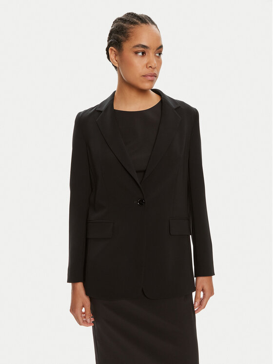 Boss Marynarka Jocaluah 50490053 Czarny Regular Fit