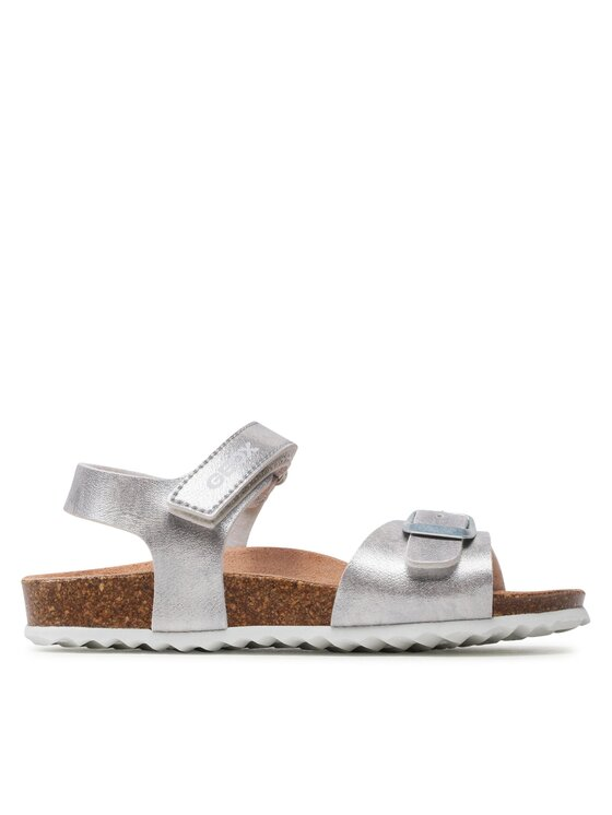 Geox Sandały J Adriel Girl J028MC000BJC1007 S Srebrny