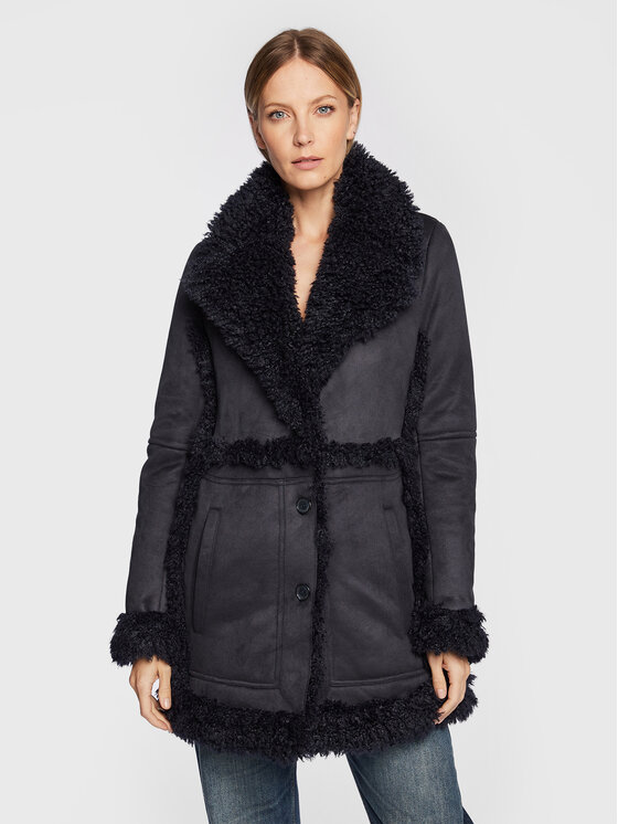 Zadig & Voltaire Kożuch Festif WWCO00188 Czarny Regular Fit